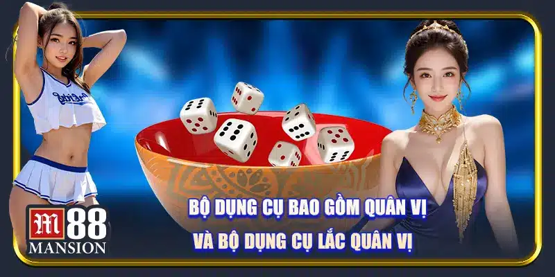 Bộ dụng cụ bao gồm quân vị và bộ dụng cụ lắc quân vị